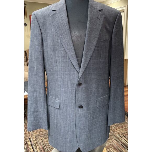 Men’s Grey Brooks Brothers Wool Suit 41L Pants 34x33 2 Button Single Vent - Picture 1 of 13
